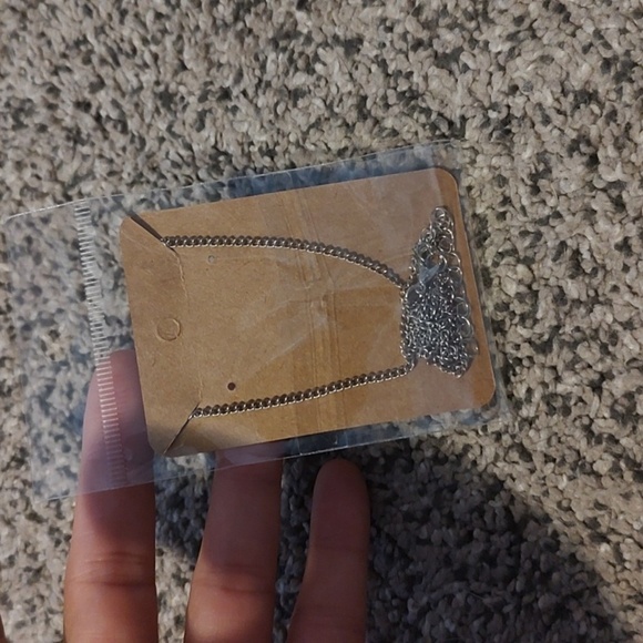 Silver Butterfly Pendant Necklace - Picture 2 of 2